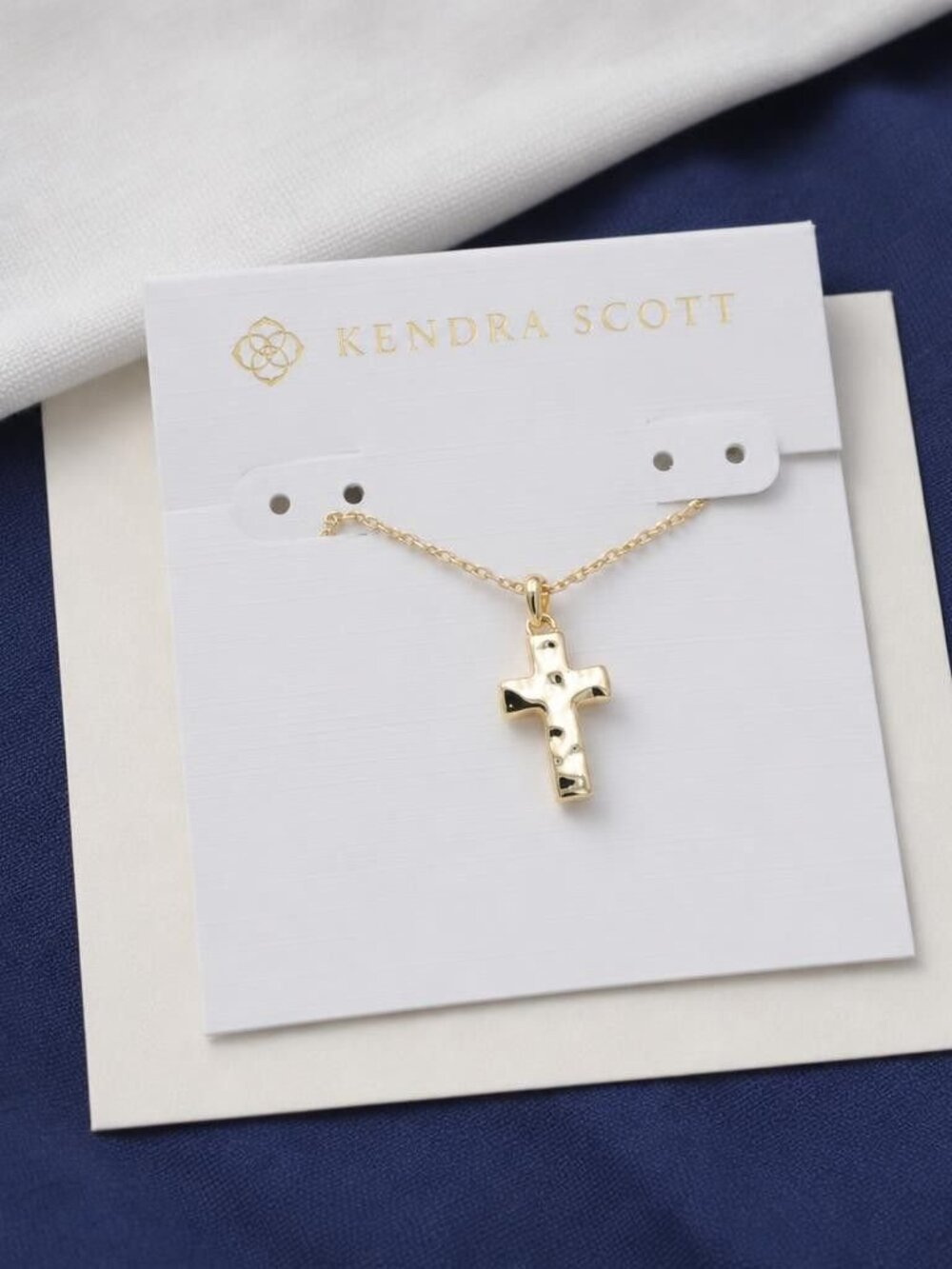 Kendra Scott Cross Pendant Necklace - Gold - Picture 2 of 2